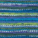Włóczka skarpetkowa Drops Fabel Print 677 green/turquoise / zielony/turkusowy