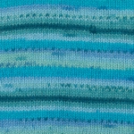 Włóczka skarpetkowa Drops Fabel Print 340 blue lagoon / błękitna laguna